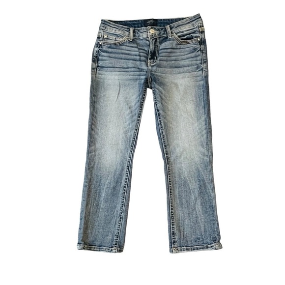 Buckle Daytrip Virgo Stretch Capri Jean. Flap Back Pockets. Blue Size 6 #1063 - Picture 2 of 6